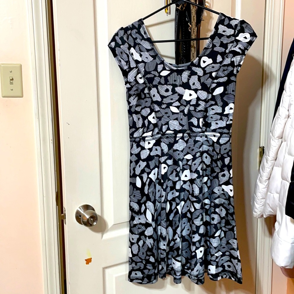 V neck skater dress